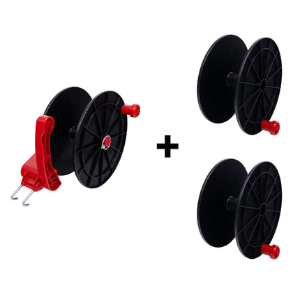 Derulator PREMIUM cu tambur pentru fir gard electric NEXON cu 2 bobine de schimb
