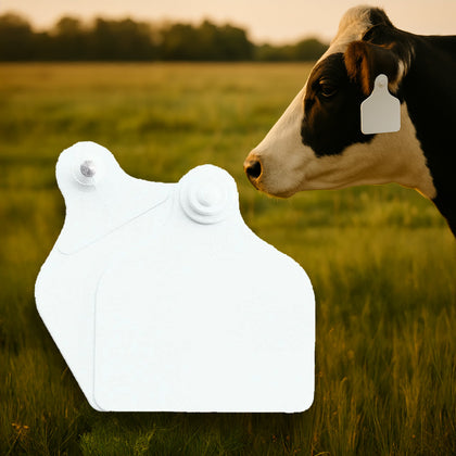 Crotalii bovine Maxi + Maxi (20 buc) alb