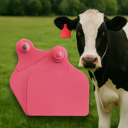 Crotalii bovine Maxi + Maxi (20 buc) rosu