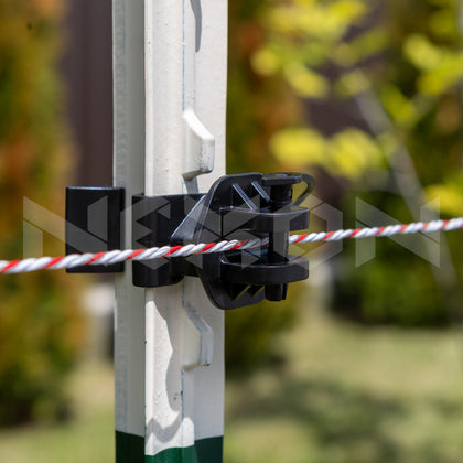 Izolator pentru sârmă gard electric T-post NEXON modular negru