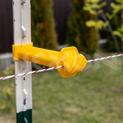 Izolator pentru fir gard electric T-post NEXON modular galben