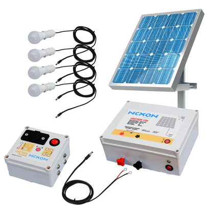 Kit iluminat cu panou solar NEXON LIGHT 50W-NEXON FARM