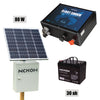 Pachet gard electric NEXON BeastShock 7.5 J 12V cu panou solar 80W și baterie 30Ah în cutie metalică