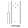 Lamă cositoare dreapta 112x48x4mm