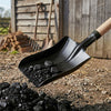 Lopată pătrată cărbune mâner lemn negru metal