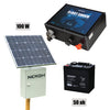 Pachet gard electric NEXON BeastShock 10 J 12V cu panou solar 100W și baterie 50Ah în cutie metalică