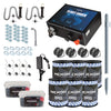 Pachet gard electric NEXON BeastShock 10J 12V cu alimentator si franghie 1200m 6 lite 600kg