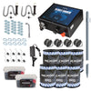 Pachet gard electric NEXON BeastShock 10J cu alimentator, Frânghie 1200m, 6 lite, 600kg