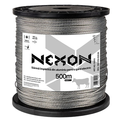 Sarma impletita gard electric din aluminiu - NEXON 500m fi 1.8mm 7lite