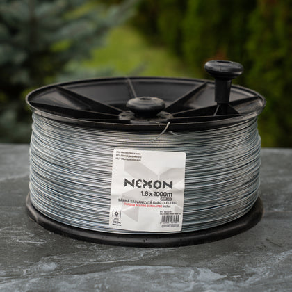 Sârmă zincată gard electric NEXON 1.6mm, 1000m, ±220kg cu tambur cal. 1