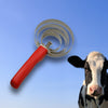 Tesală metalică rotundă 4 spirale 10.5cm cai bovine