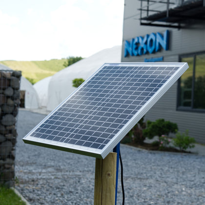 Panou solar cu suport pentru gard electric HeavyShock NEXON 20W