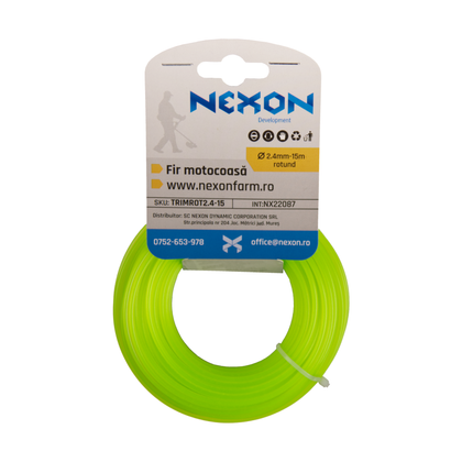 Fir rotund pentru motocoasa   2.4 mm x 15 m NEXON