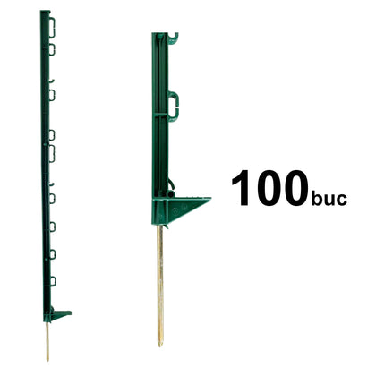 Stalpisori plastic NEXON STANDARD pentru gard electric 100 bucati