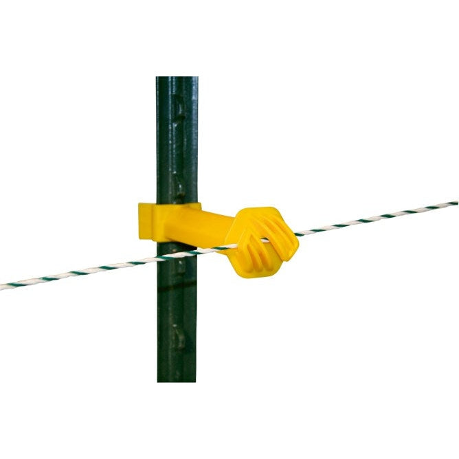 Izolator pentru fir gard electric T-post NEXON modular galben