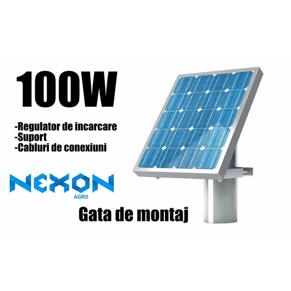 Panou solar gard electric cu suport si regulator NEXON 100W