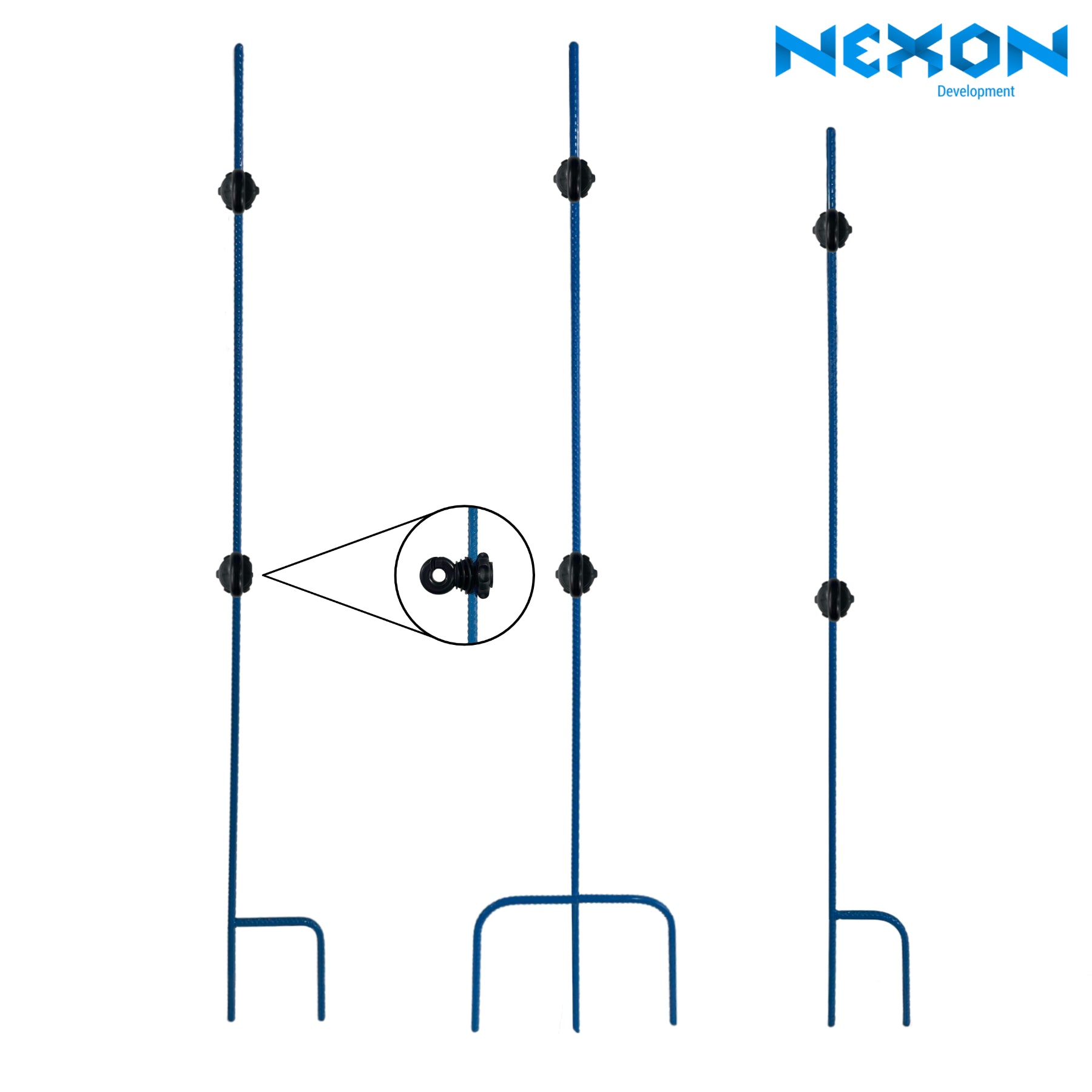 Stalpisori metalici cu 2 sau 3 picioare NEXON pentru gard electric-NEXON FARM